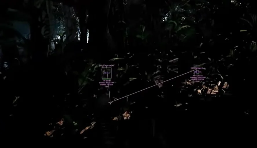 The Isle player ESP settings overlay